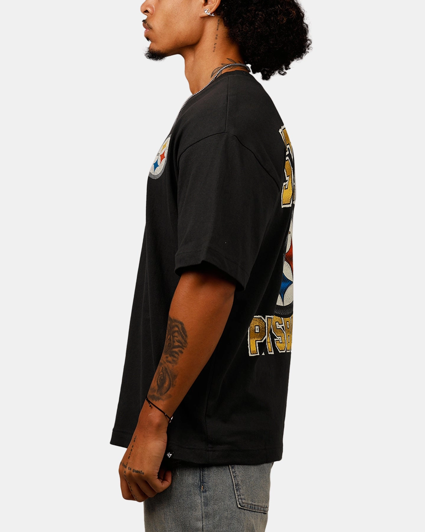 47 Brand Pittsburgh Steelers 'NFL Trophy Case' Premium T-Shirt Black