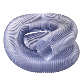 4" x 10' Flexadux PV Dust Collection Hose - Clear