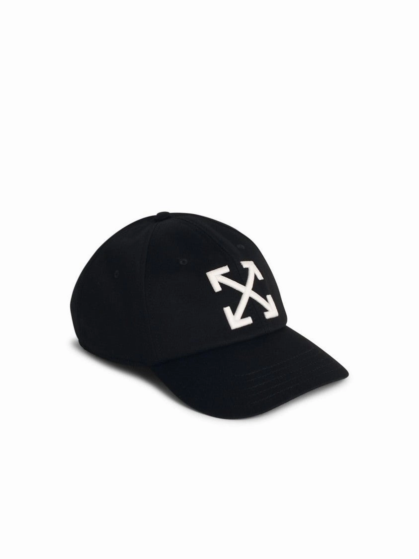 'Arrow' Black Cotton Cap