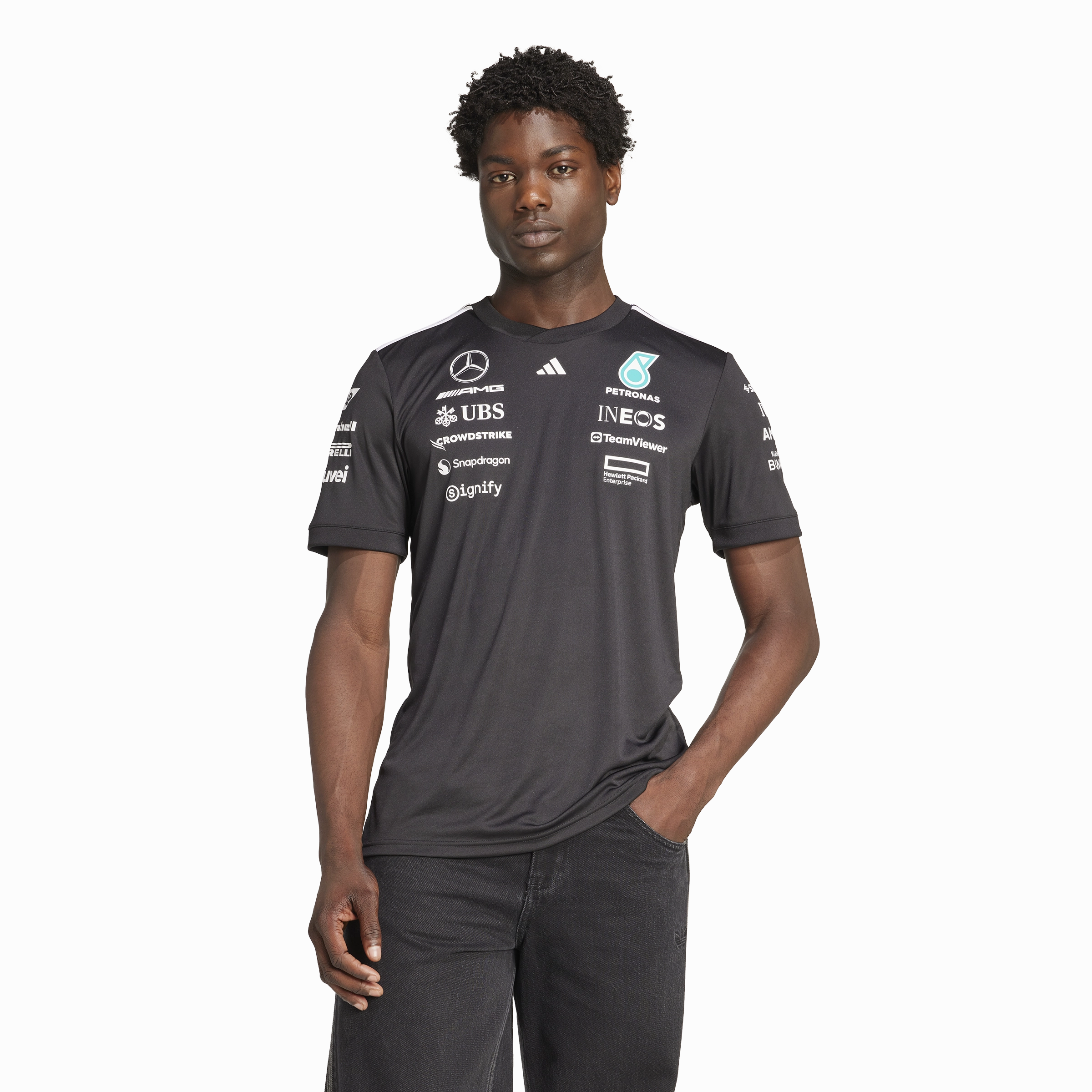   Mercedes AMG Petronas F1 Team Driver Jersey 'Black Reflective Silver'