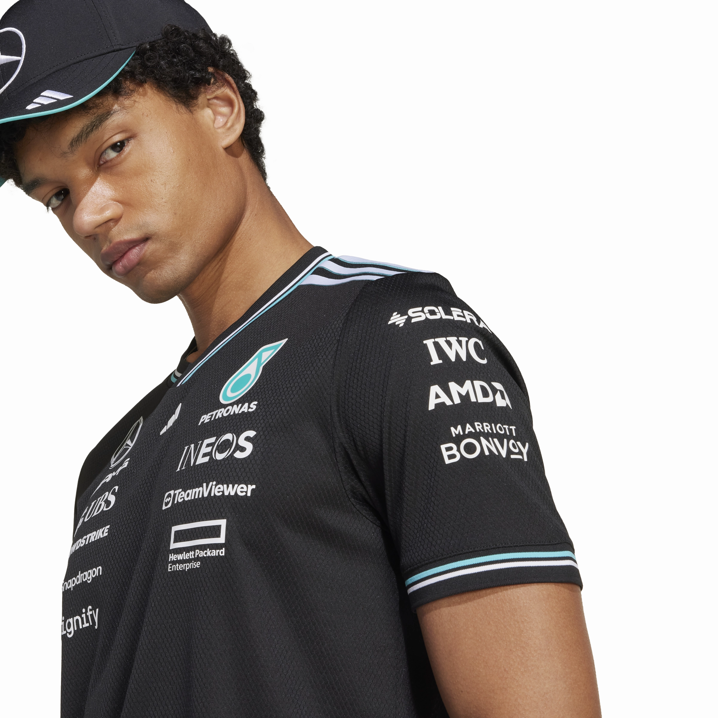   Mercedes AMG Petronas F1 Team Driver Jersey 'Black White'