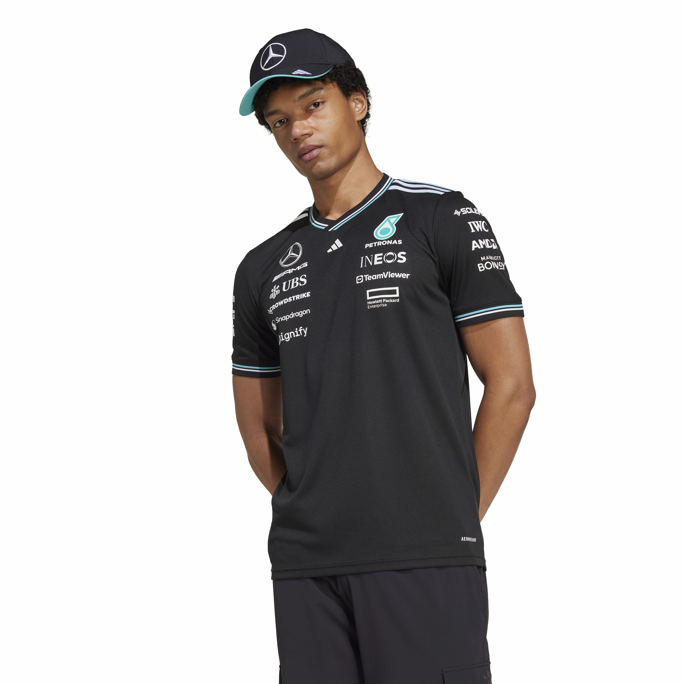   Mercedes AMG Petronas F1 Team Driver Jersey 'Black White'