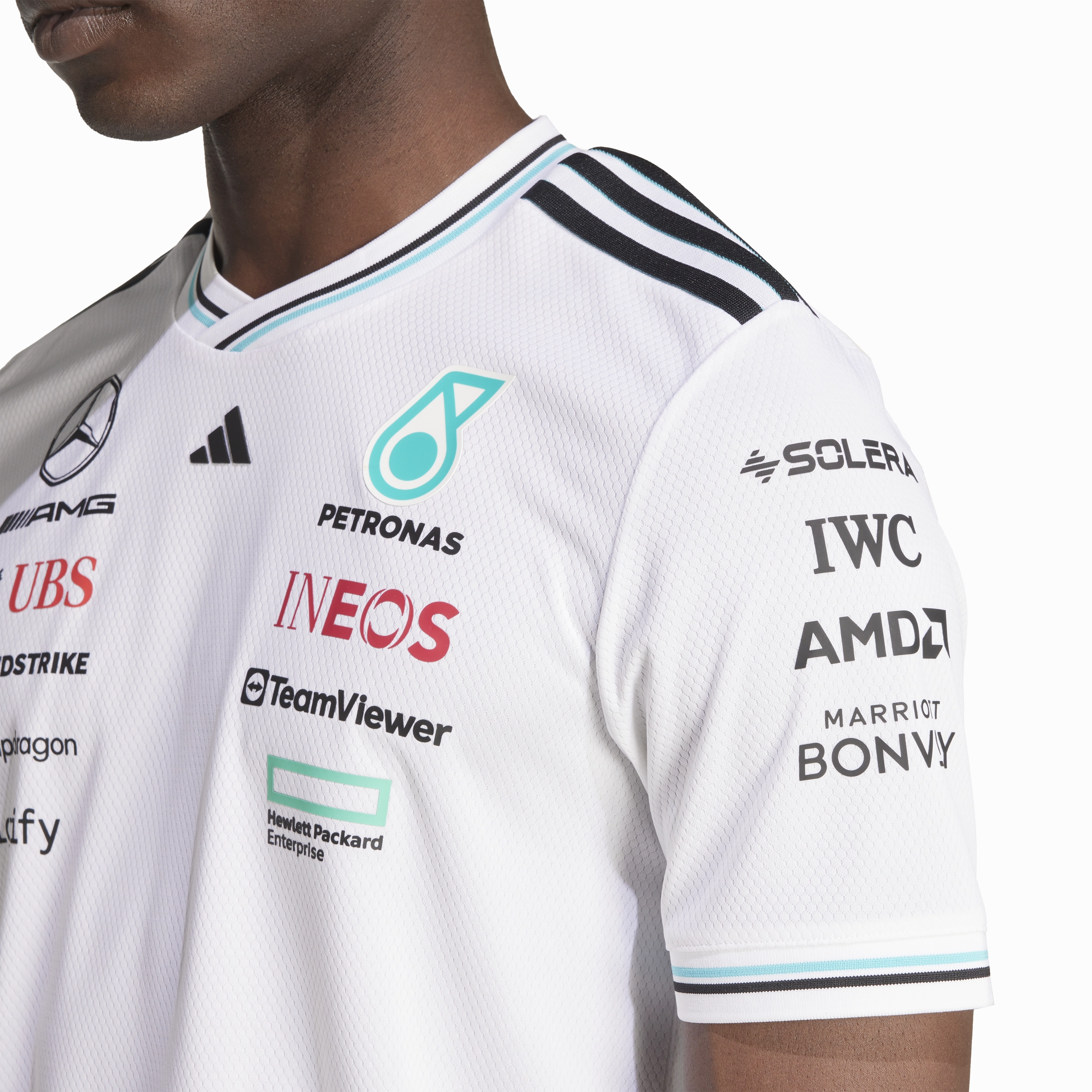   Mercedes AMG Petronas F1 Team Driver Jersey 'White Black'