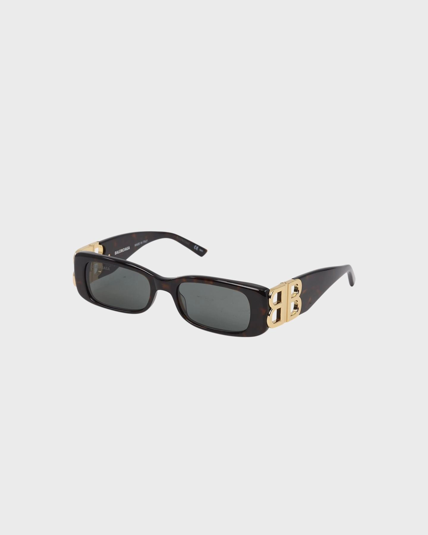 Balenciaga Dynasty Rectangle Sunglasses Tort/Gold