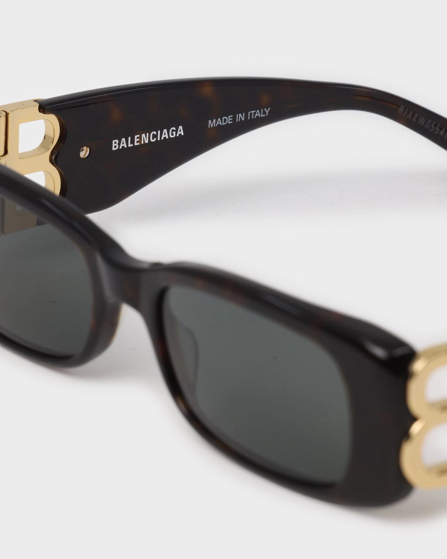 Balenciaga Dynasty Rectangle Sunglasses Tort/Gold