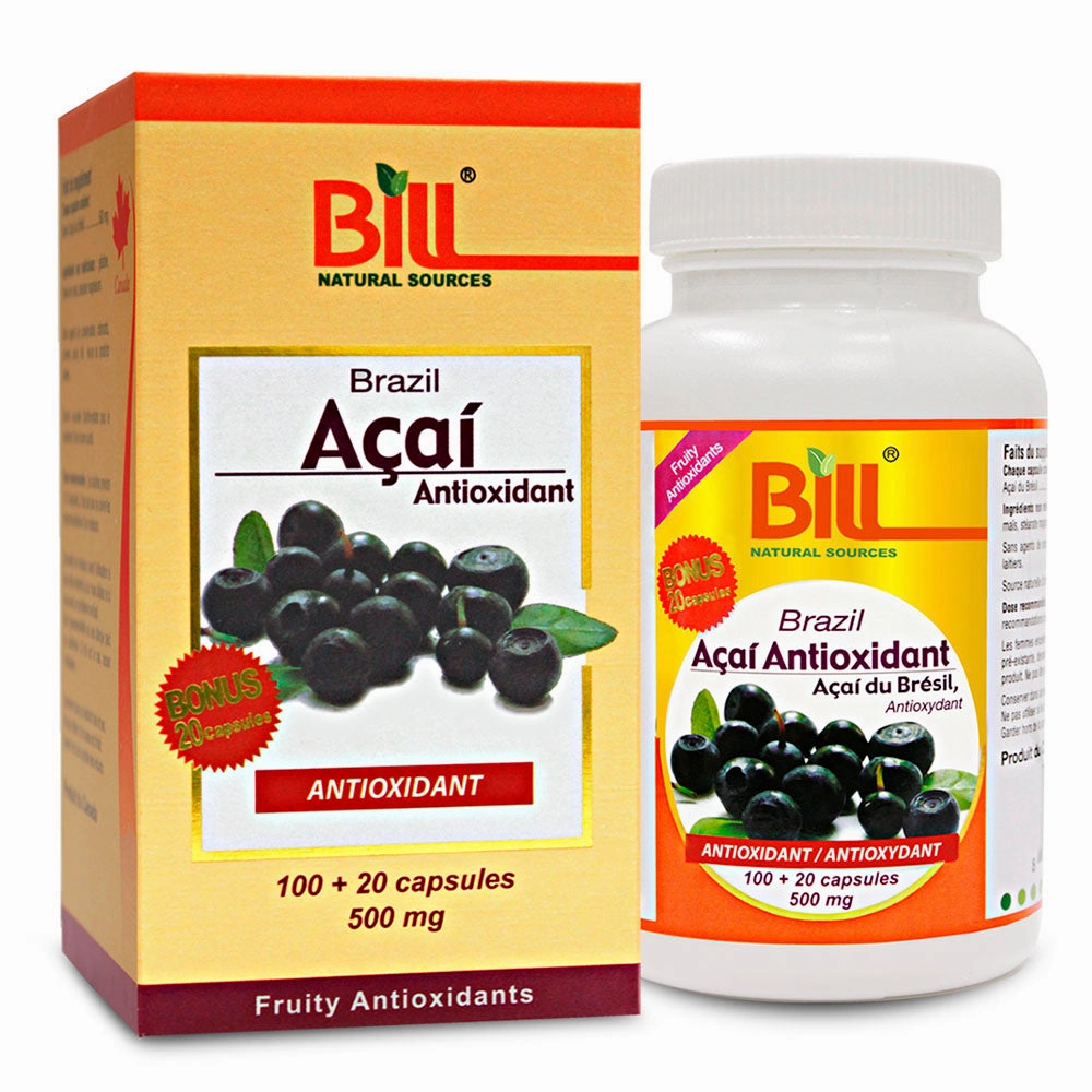 BILL Natural Sources® Brazil Açai Berry Antioxidant  500mg capsules