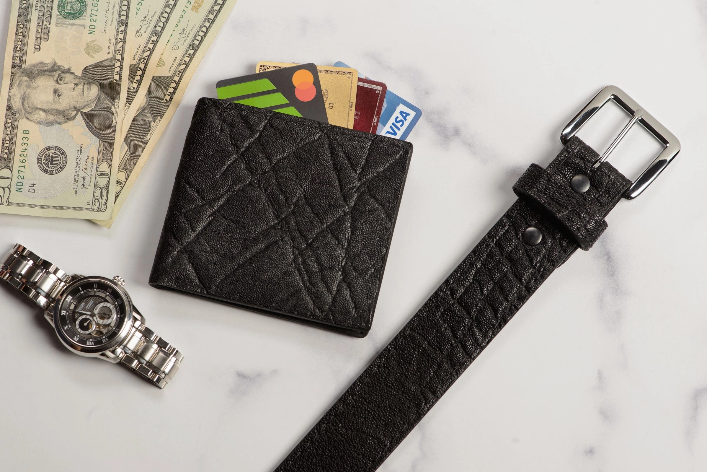 Black Elephant Money Belt With 25" Zipper 1.50" Wide
