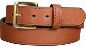 Brown American Bison Leather Belt