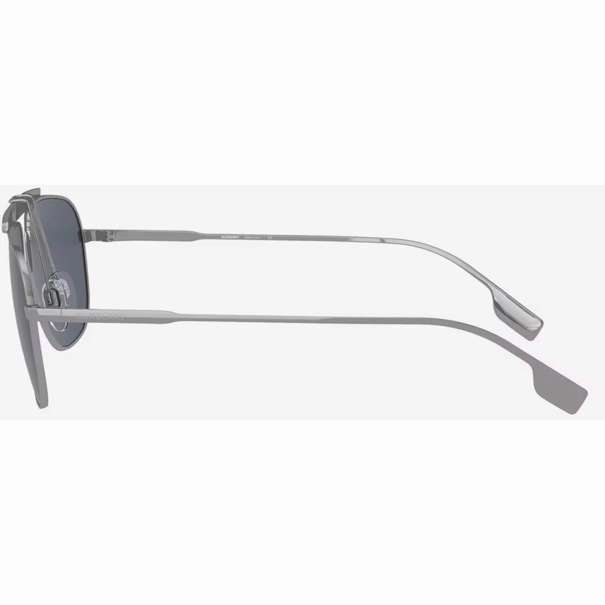 Burberry Men's Sunglasses - Gunmetal Pilot Frame Blue Lens | BURBERRY 0BE3121 10038759