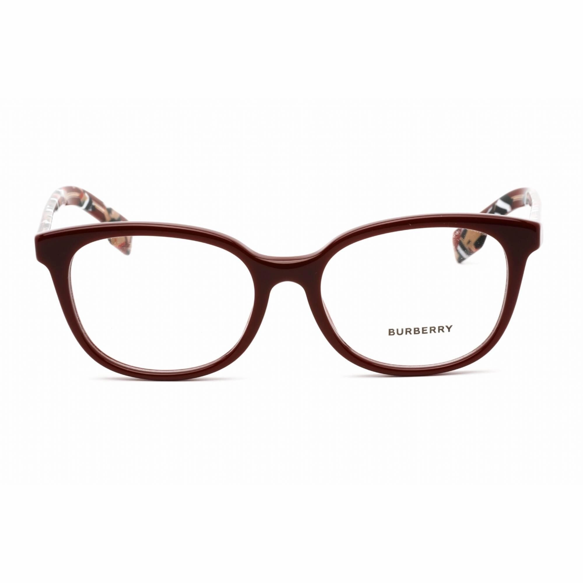 Burberry Women's Eyeglasses - Clear Lens Bordeaux Plastic Oval Frame | 0BE2291 3742