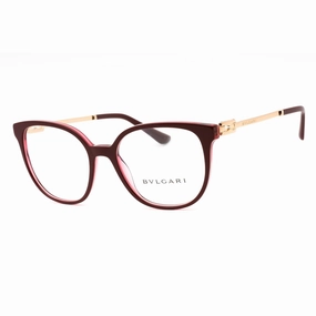 Bvlgari Women's Eyeglasses - Bordeaux Plastic Full Rim Cat Eye Frame | 0BV4212 5469