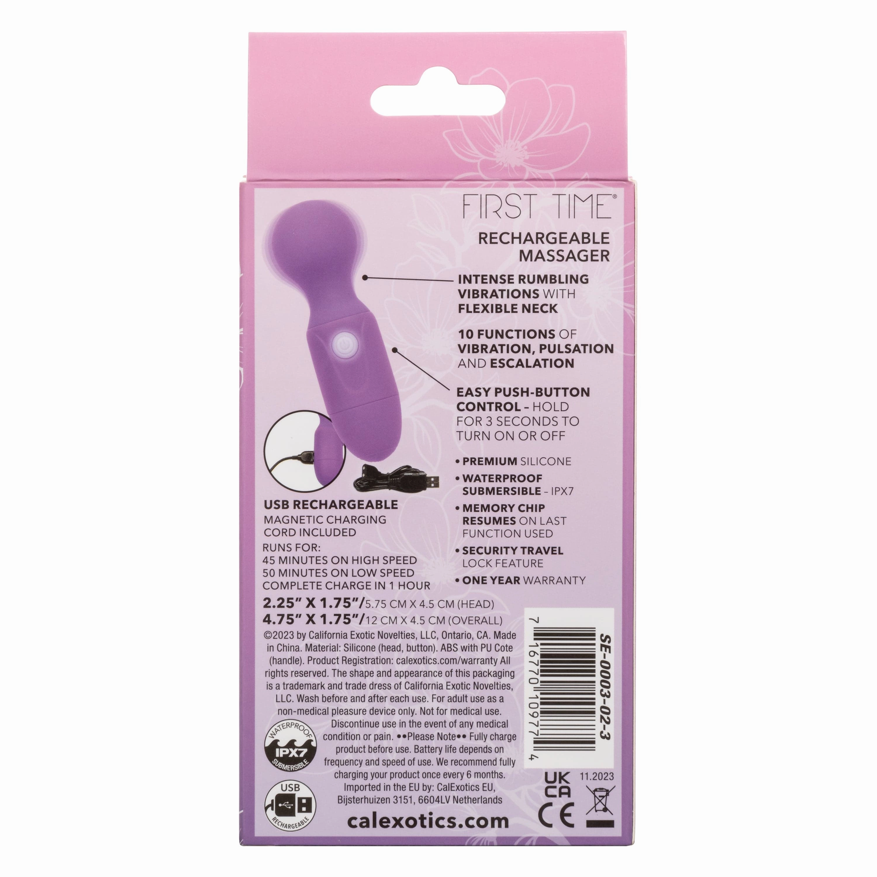 California Exotics - First Time Rechargeable Mini Wand Massager