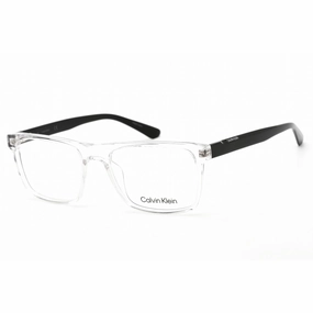 Calvin Klein Men's Eyeglasses - Shiny Crystal Plastic Rectangular Frame | CK20531 971