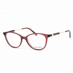 Calvin Klein Women's Eyeglasses - Full Rim Cat Eye Burgundy Acetate Frame | CK5986 609