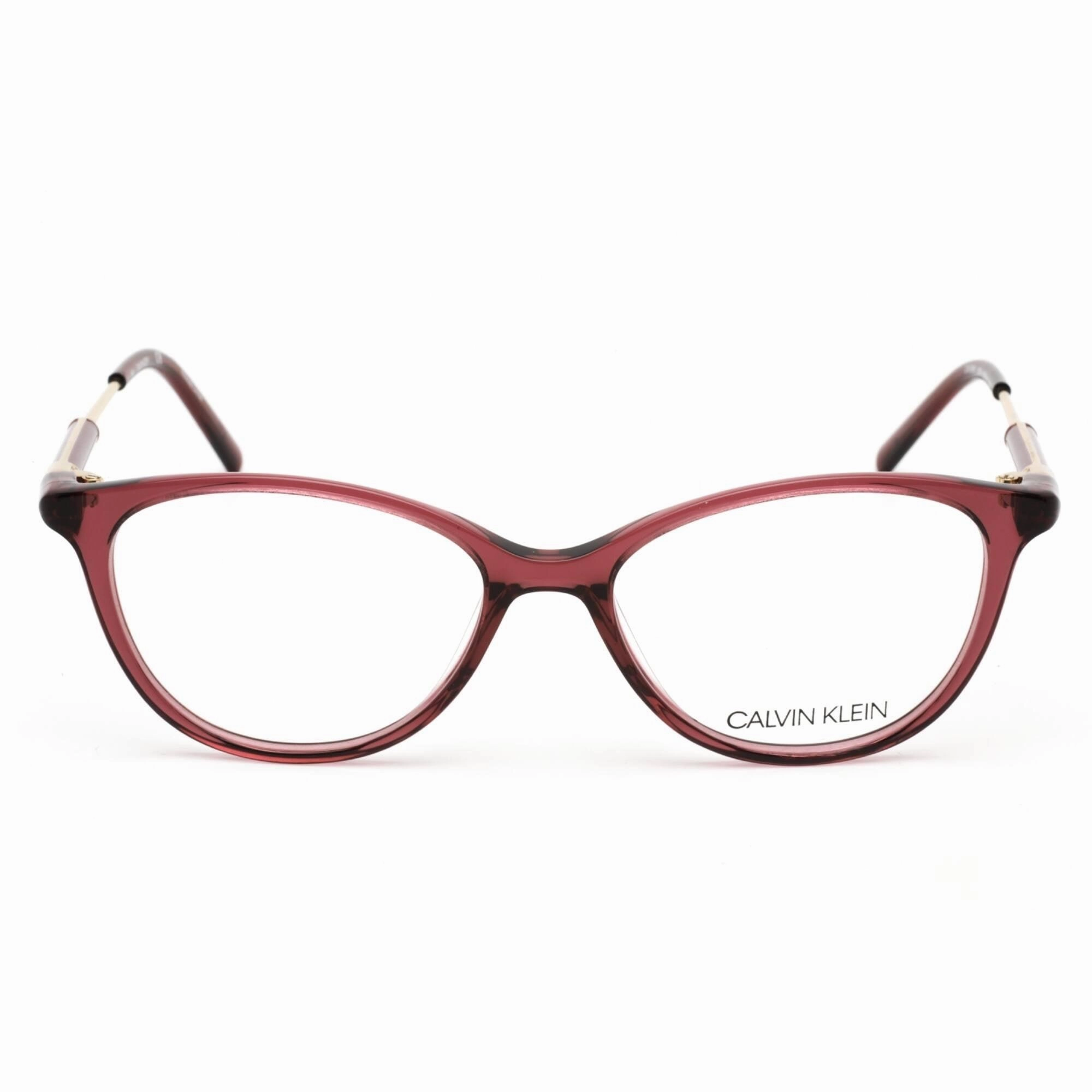 Calvin Klein Women's Eyeglasses - Full Rim Cat Eye Burgundy Acetate Frame | CK5986 609