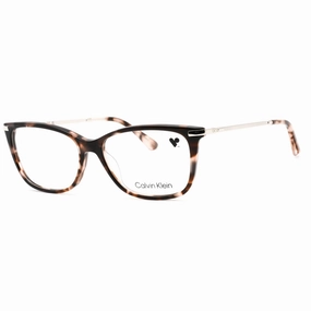 Calvin Klein Women's Eyeglasses - Full Rim Rose Tortoise Plastic Frame | CK22501 663