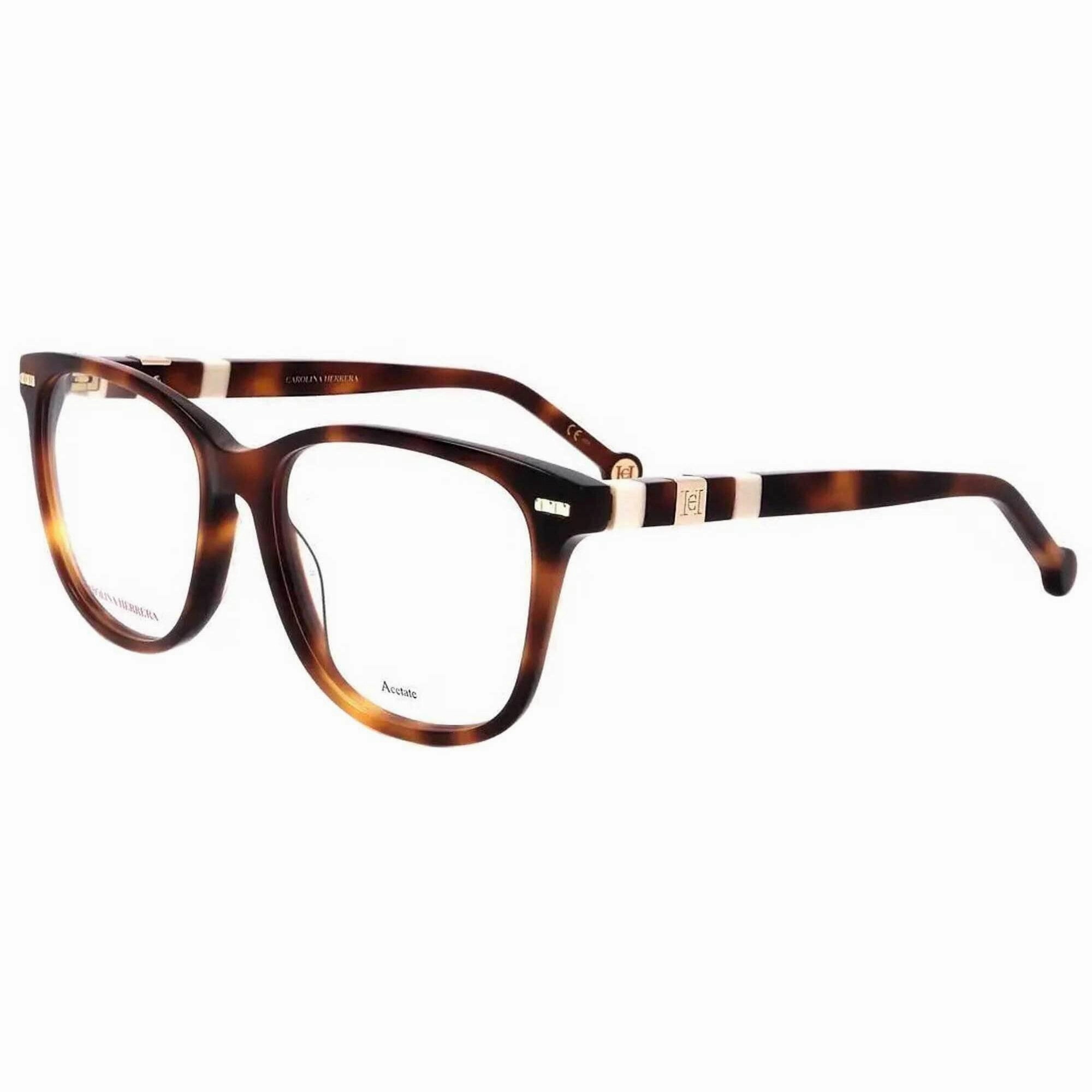 Carolina Herrera Women's Eyeglasses - Demo Lens Havana Ivory Frame | CH 0050 0C1H