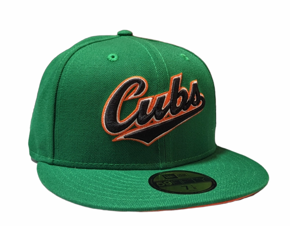 Chicago Cubs New Era Kelly Green/ Orange 59FIFTY Lucky Fitted Hat