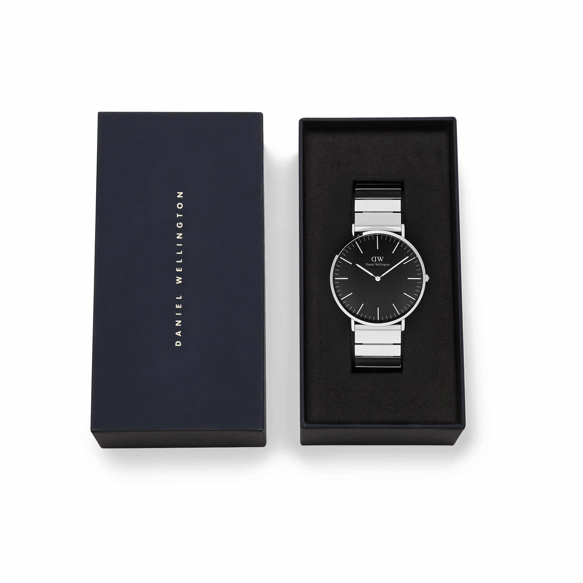 Classic Piano Link Onyx Silver