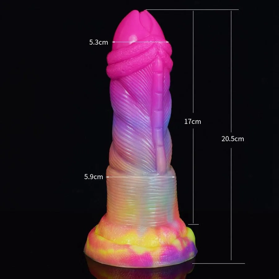Colorful Silicone Dildo with Strong Suction Cup