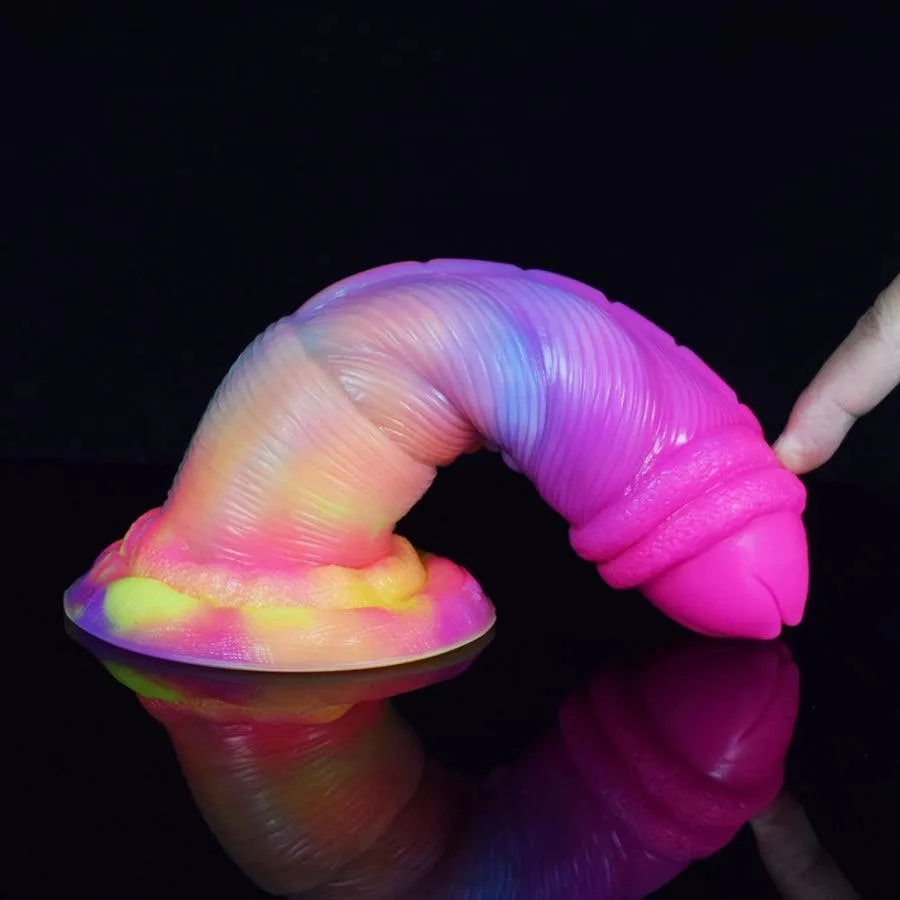 Colorful Silicone Dildo with Strong Suction Cup