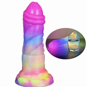 Colorful Silicone Dildo with Strong Suction Cup