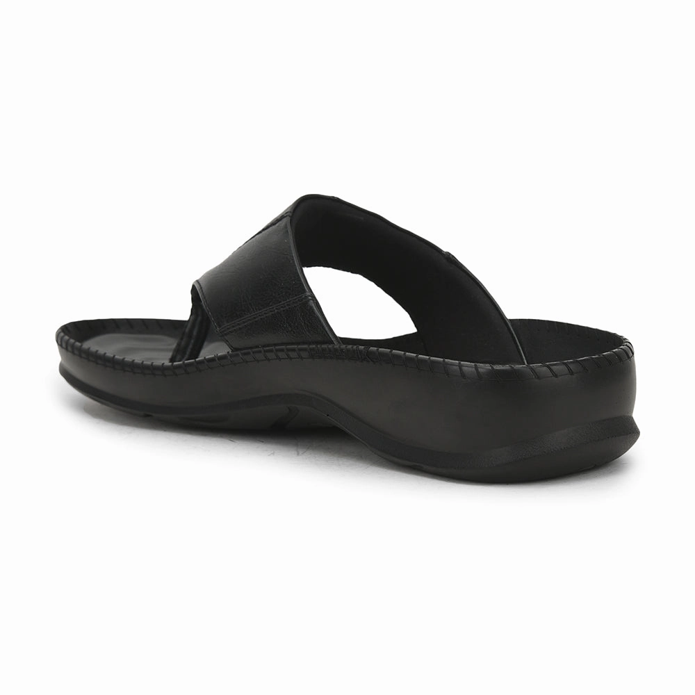 Coolers Black Casual Slipper For Men META-1 By Liberty