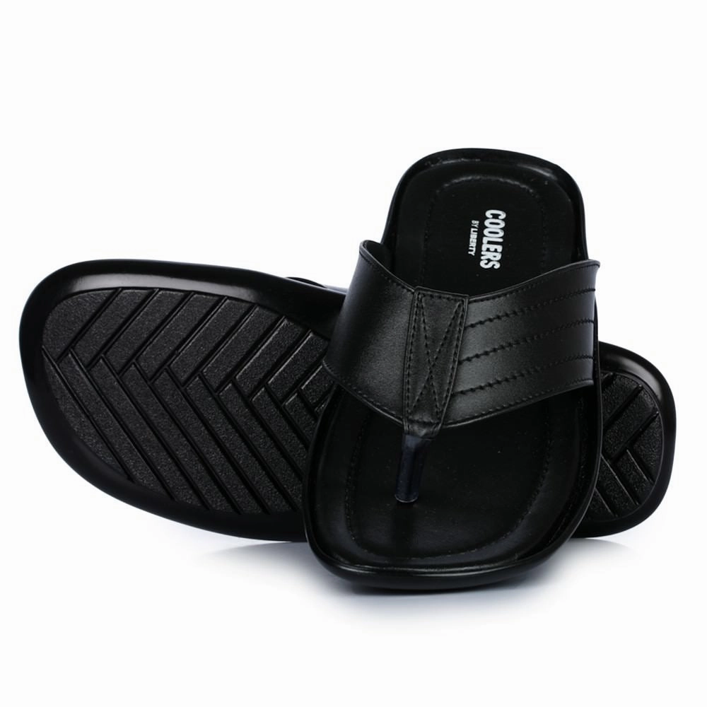 Coolers Casual Black Slippers For Men COOL99-120 By Liberty