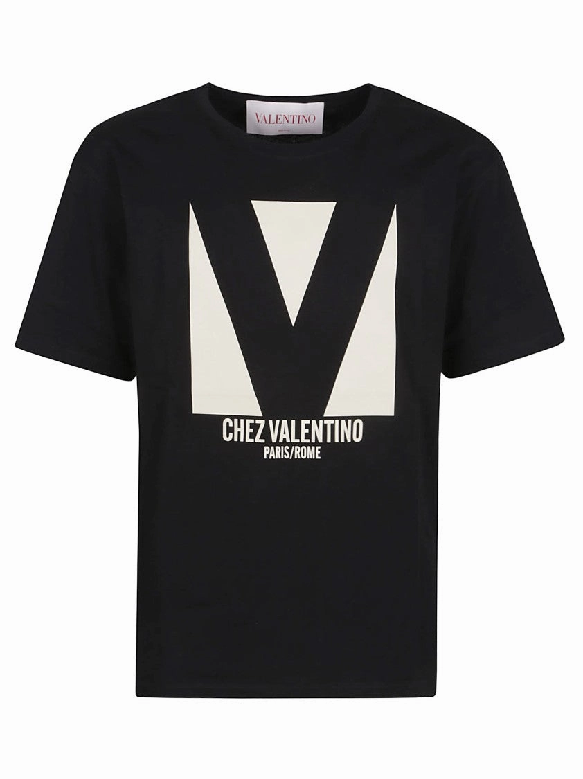 Cotton Jersey Crew Neck T-Shirt With Logo Print