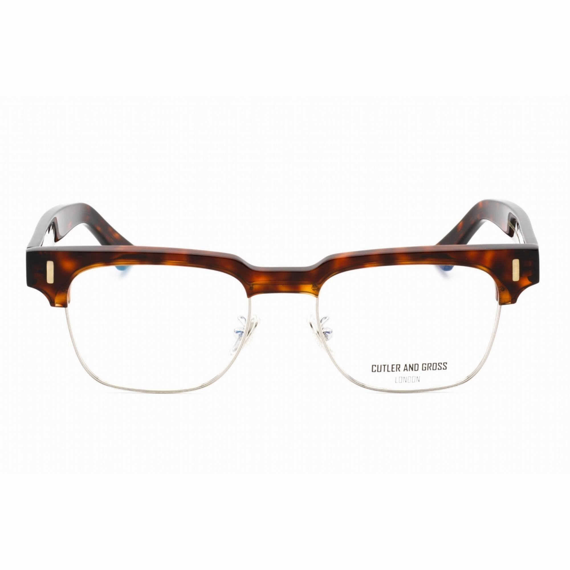 Cutler And Gross Unisex Eyeglasses - Dark Turtle Rectangular Clear Lens | CG1332 006