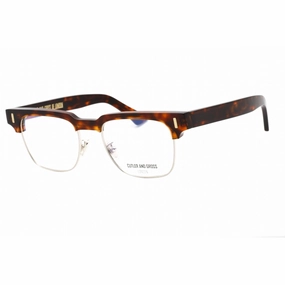 Cutler And Gross Unisex Eyeglasses - Dark Turtle Rectangular Clear Lens | CG1332 006