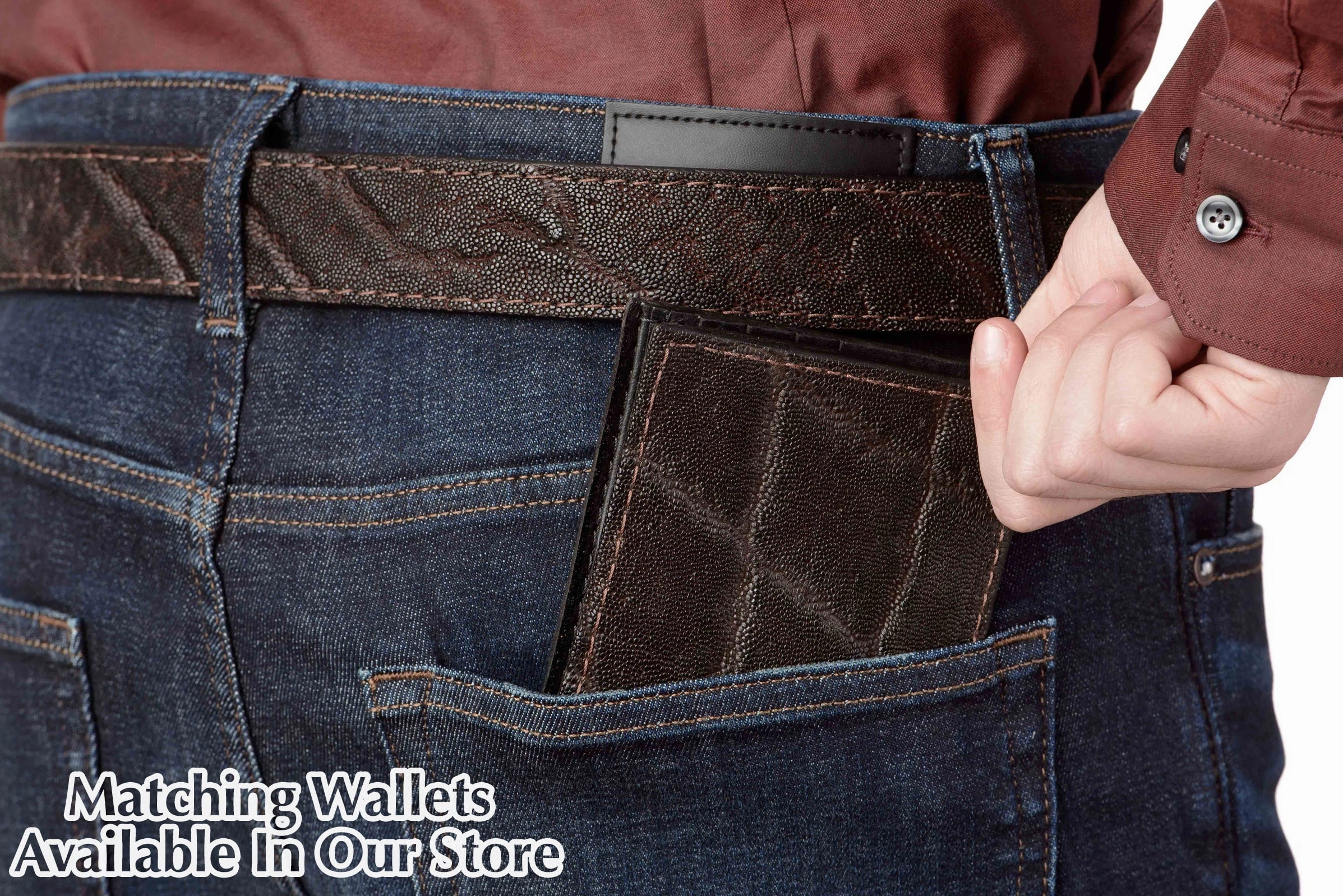 Dark Brown Elephant Money Belt With 25" Zipper 1.50" Wide