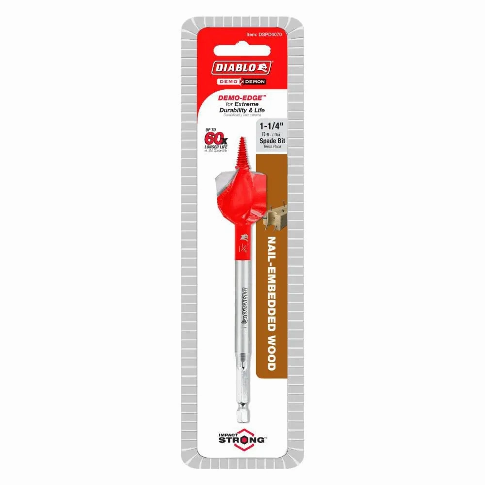 DIABLO DSPD4070  -  1-1/8" DEMODEMON SPADE BIT
