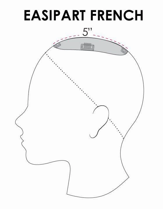 EasiPart 8" HH Hairpiece by easiHair | Human Hair Top Piece (Monofilament Base) | Clearance Sale