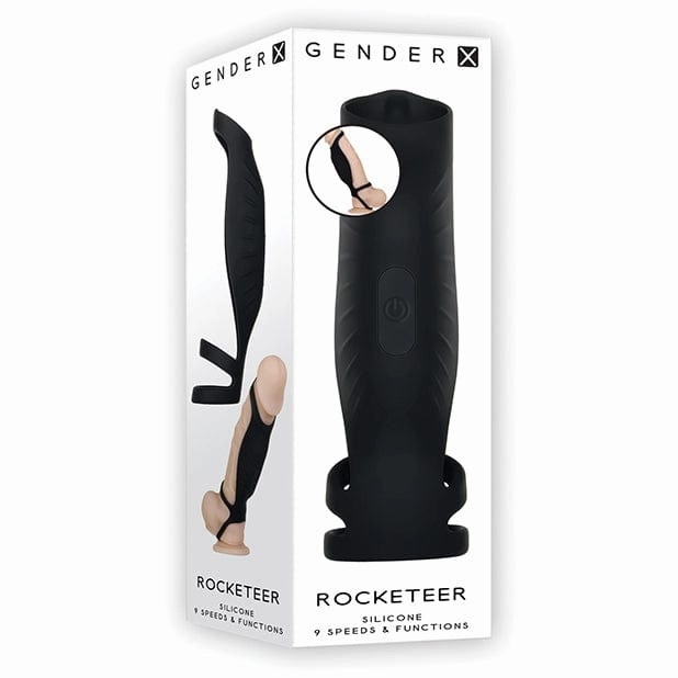 Evolved - Gender X Rocketeer Vibrating Silicone Penis Sheath (Black)