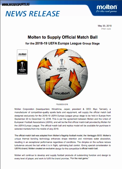 FIFA Approved UEFA Europa League OMB - Molten 5000 (Official Match Ball) -