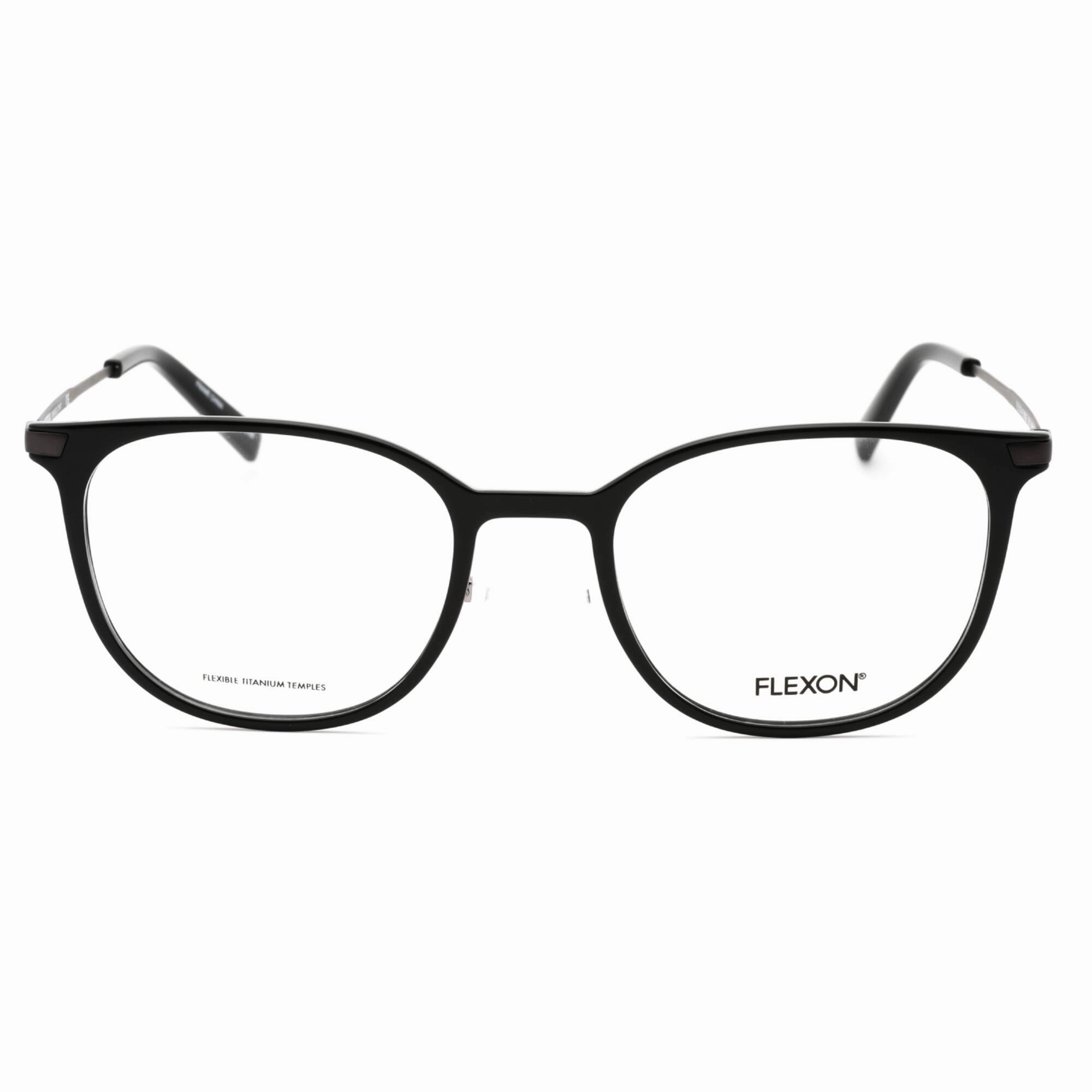 Flexon Men's Eyeglasses - Shiny Black Cat Eye Full Rim Frame | FLEXON EP8002 001