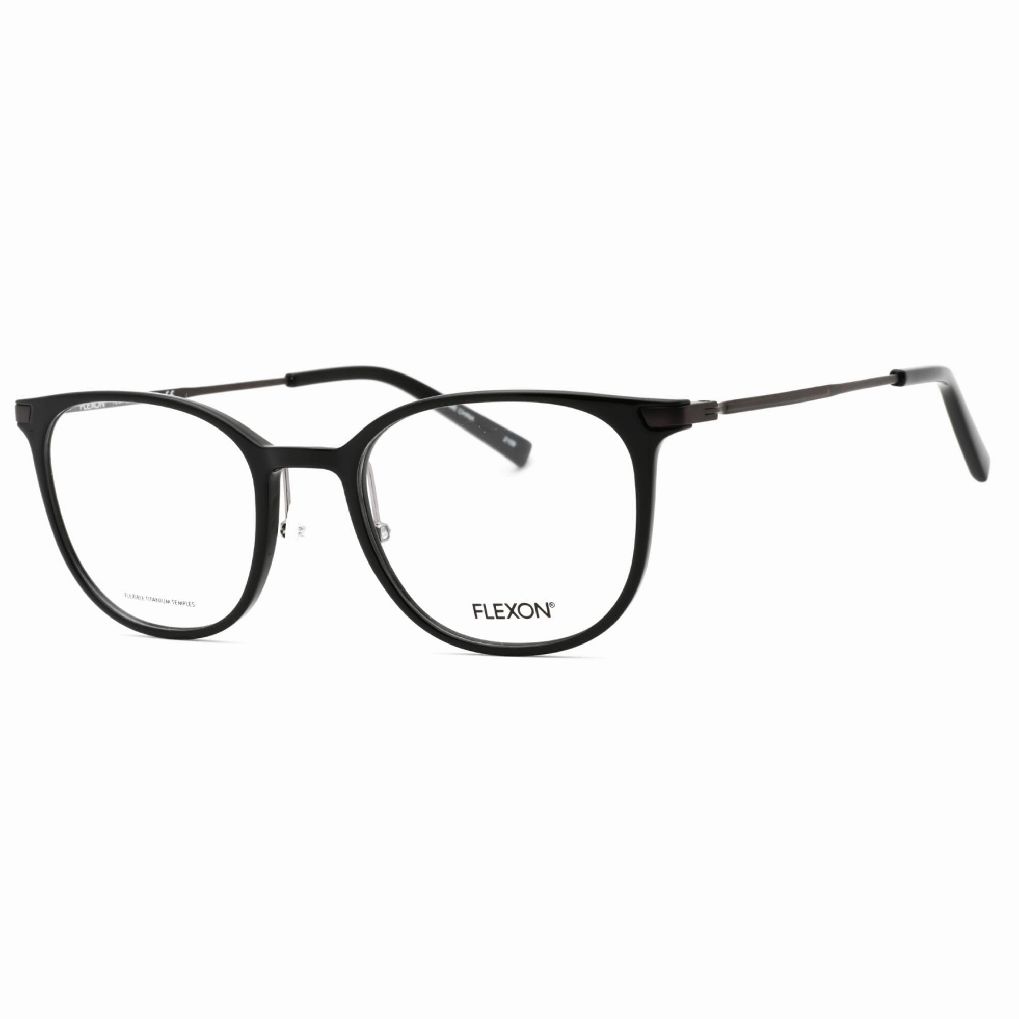 Flexon Men's Eyeglasses - Shiny Black Cat Eye Full Rim Frame | FLEXON EP8002 001