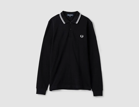 Fred Perry Longsleeve Twin Tipped Shirt Black