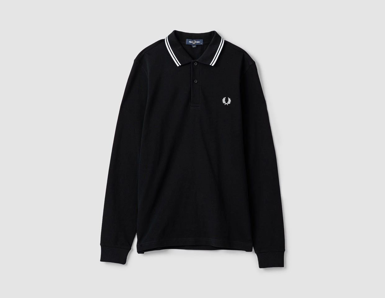 Fred Perry Longsleeve Twin Tipped Shirt Black