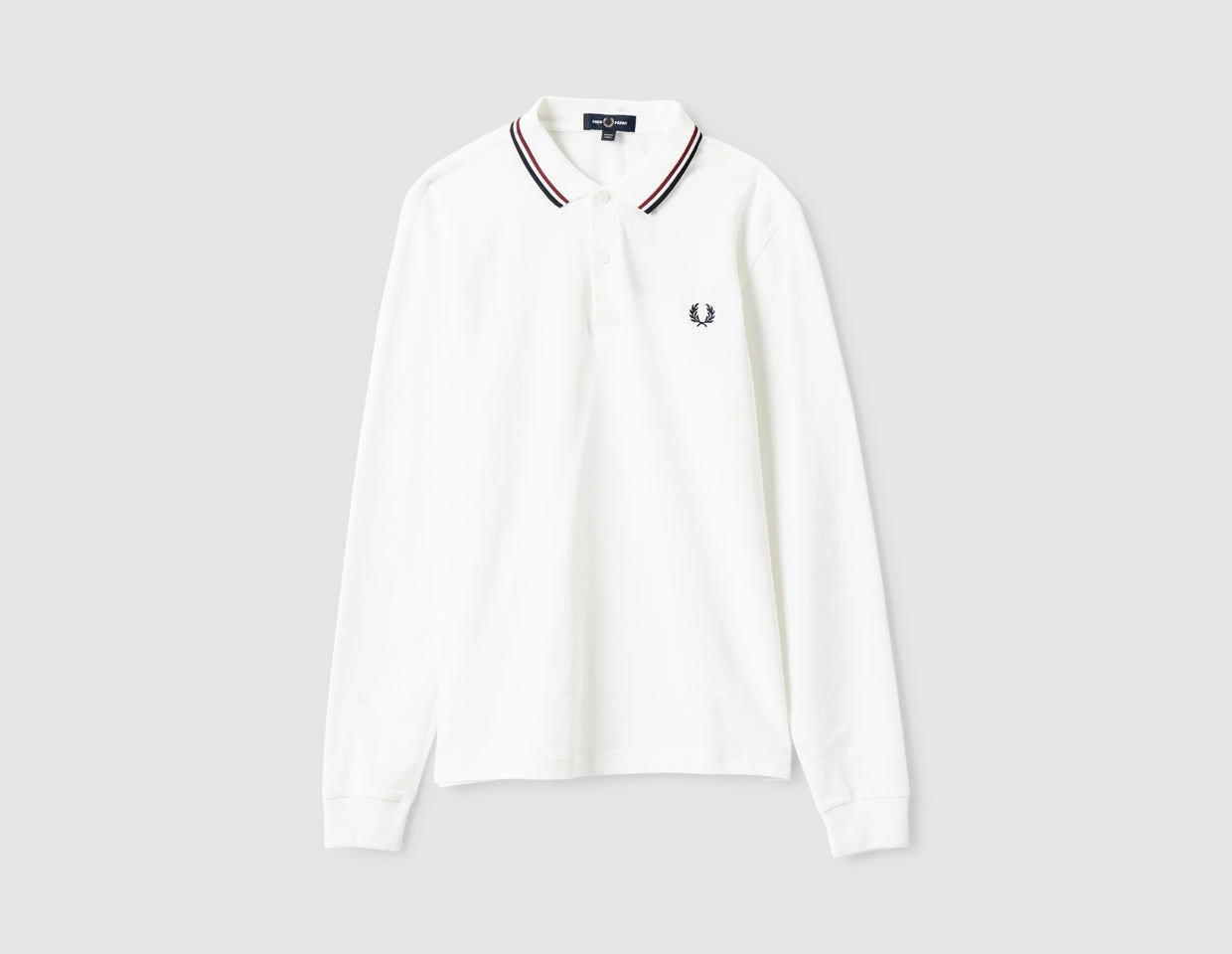 Fred Perry Longsleeve Twin Tipped Shirt White