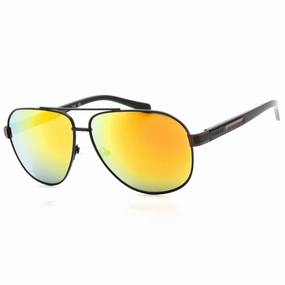 Guess Factory Men's Sunglasses - Shiny Black Metal Full Rim Aviator Frame | GF0247 01A