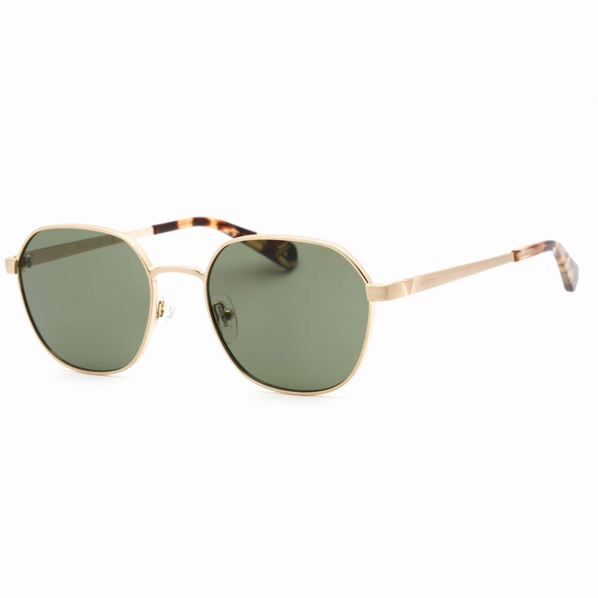 Guess Women's Sunglasses - Gold/Other Rectangular Metal Frame Green Lens | GU5215 33N