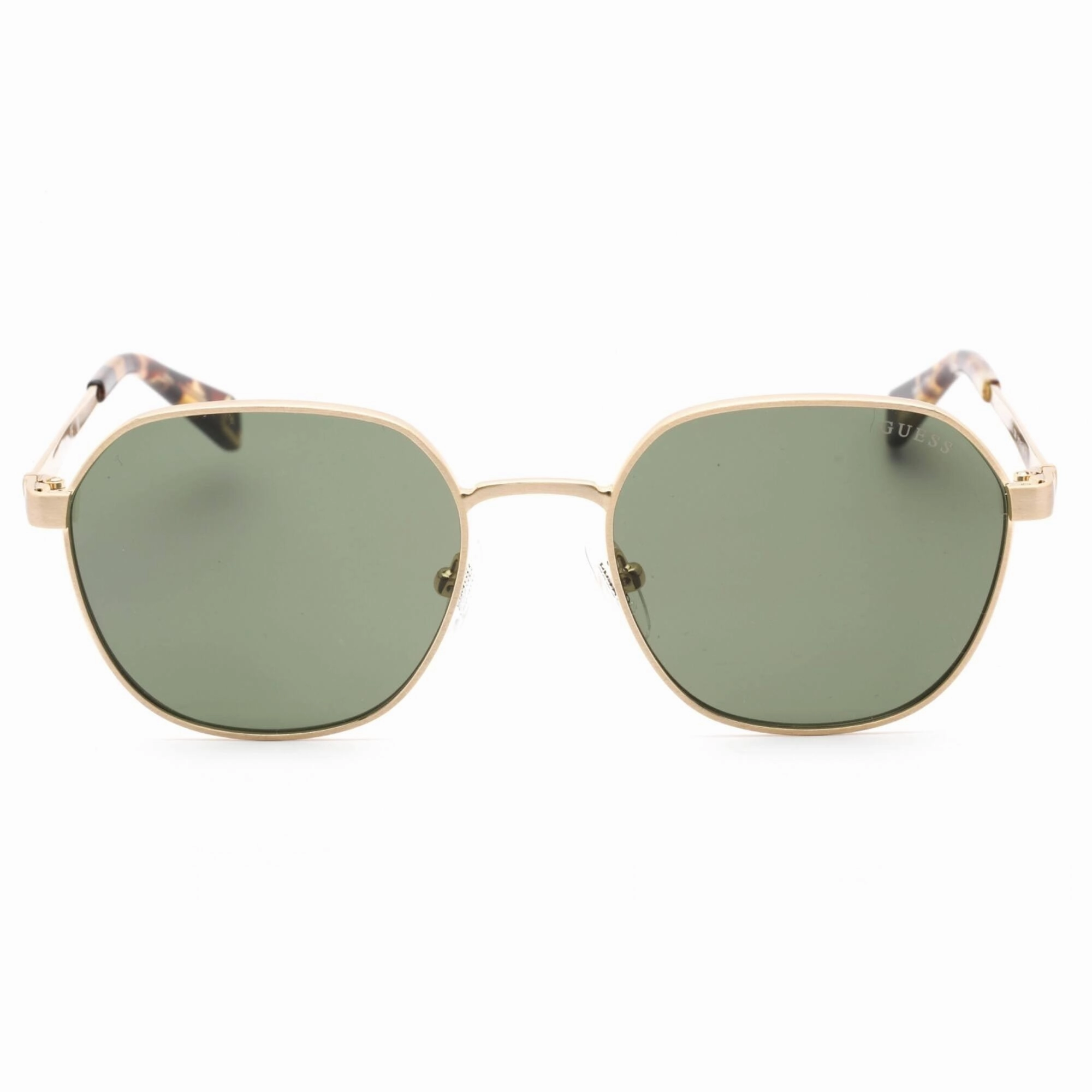Guess Women's Sunglasses - Gold/Other Rectangular Metal Frame Green Lens | GU5215 33N