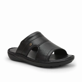 Healers Casual Slippers For Men (Black) ER-53 By Liberty