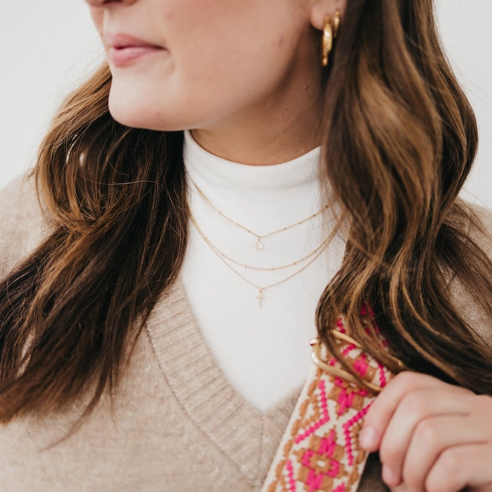 Heaven Sent Layered Cross Necklace
