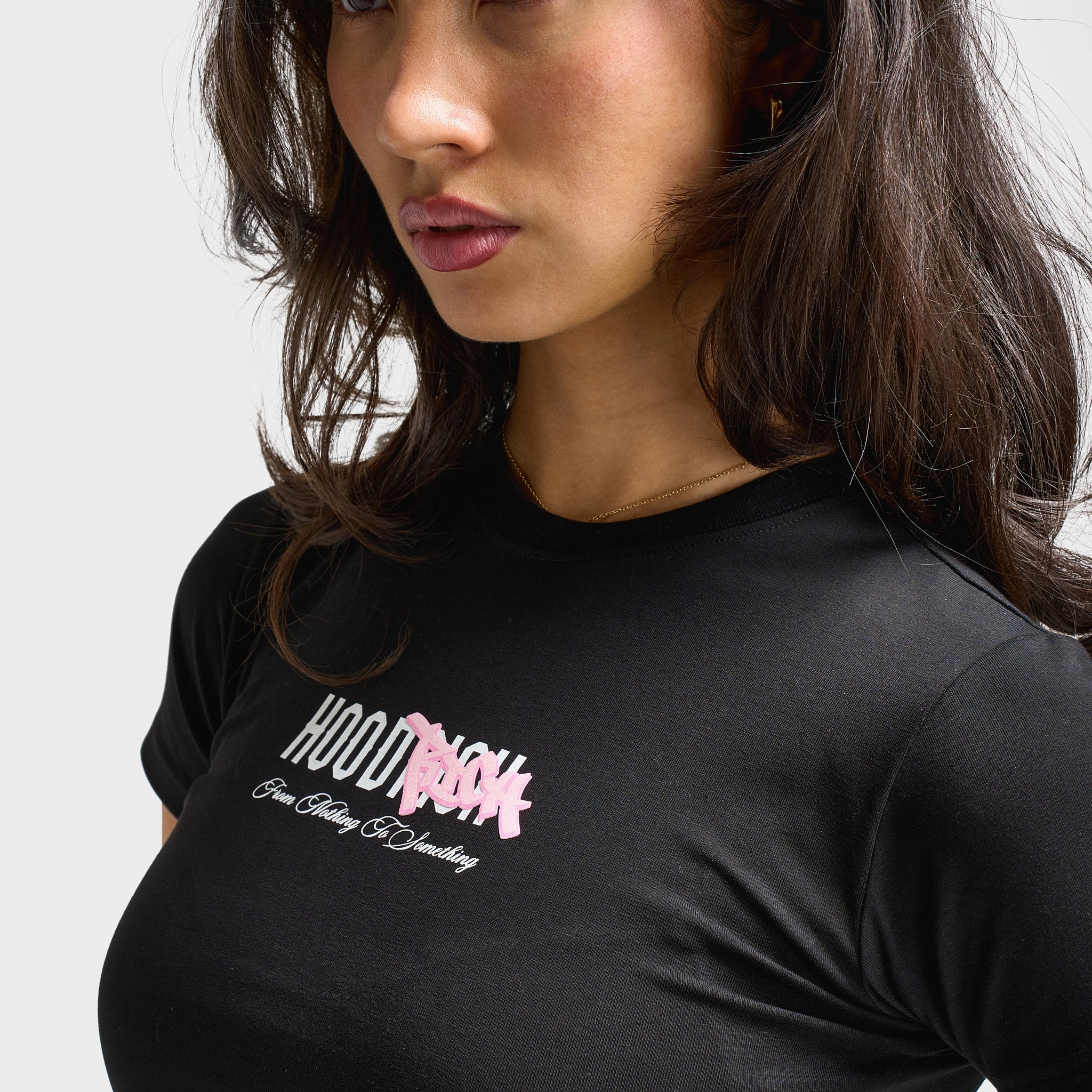 Hoodrich Women's Urban Fitted Tee Black / White