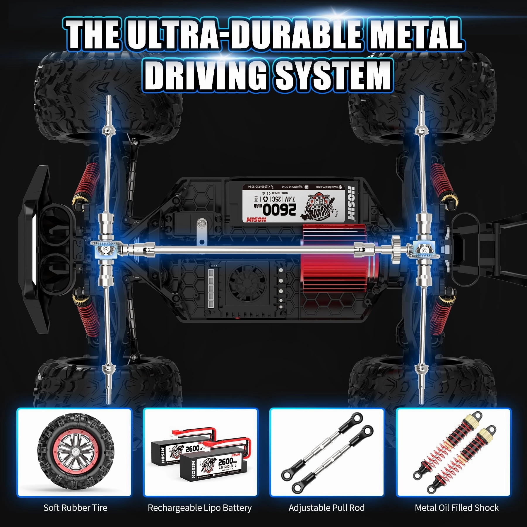 Hosim SP-X08 Brushless RC Cars 1:10 Remote Control Car X-08 RC Monster Trucks