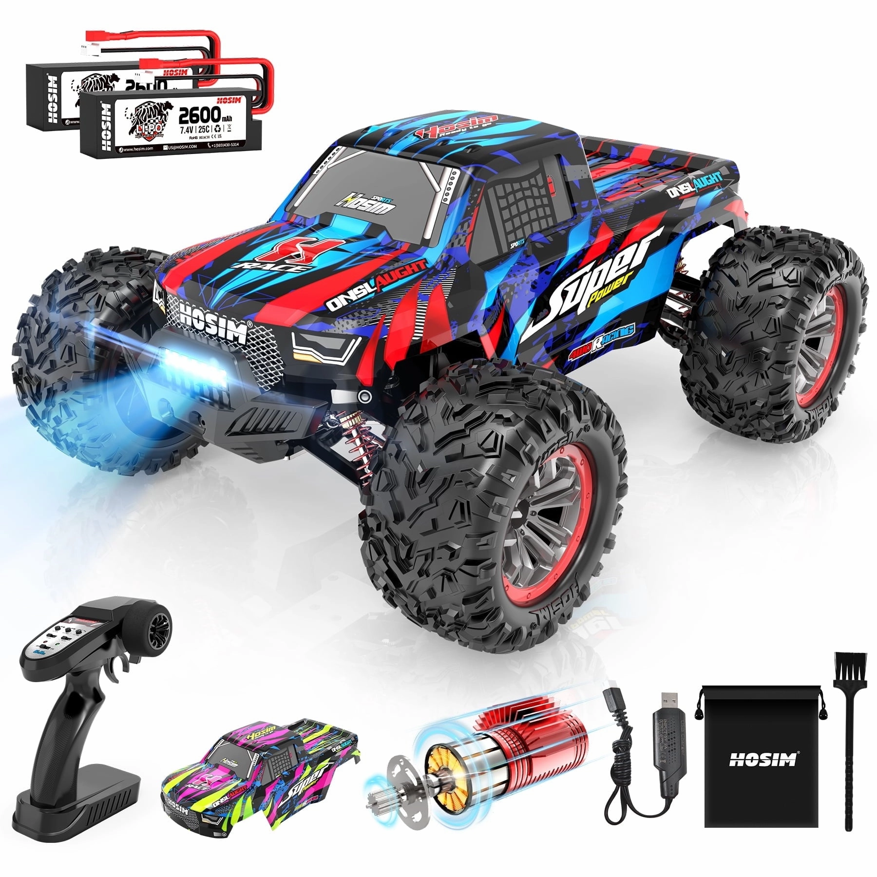 Hosim SP-X08 Brushless RC Cars 1:10 Remote Control Car X-08 RC Monster Trucks
