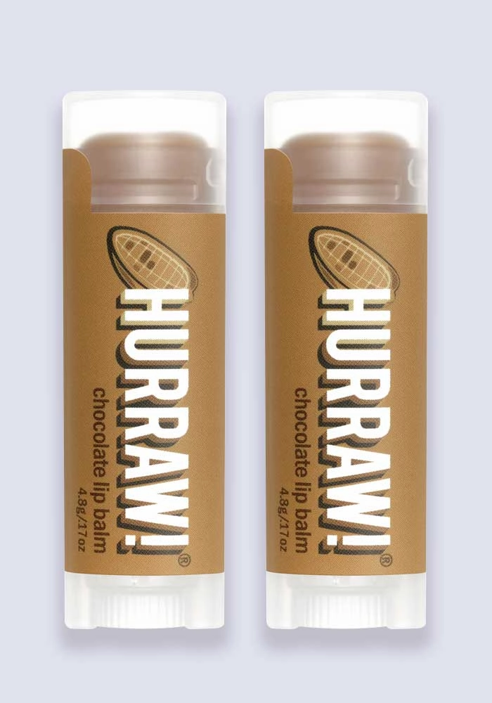 Hurraw Chocolate Lip Balm 4.3g (per stick) 2 Pack